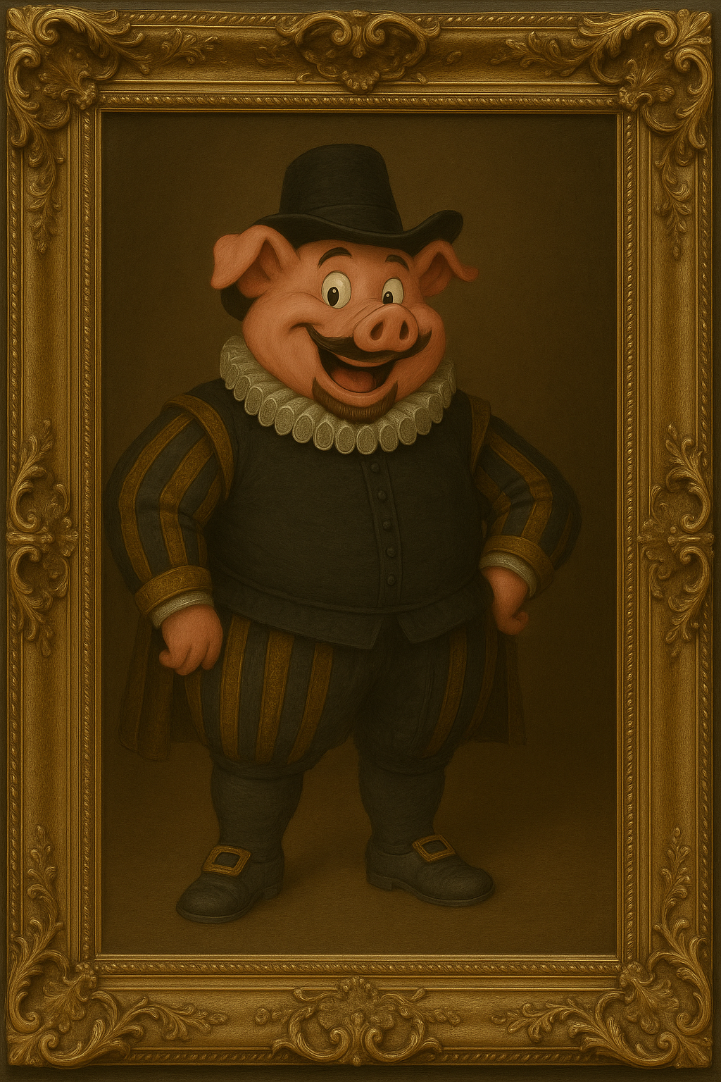Sir Francis Bacon Portrait in Ornate Frame